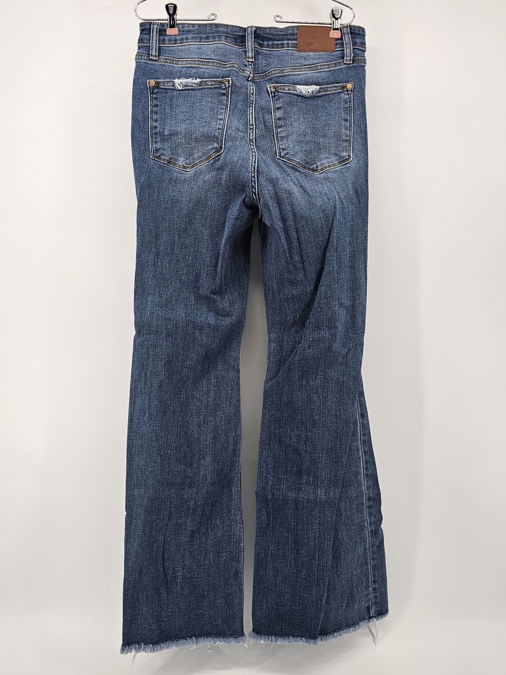 Judy Blue Los Angeles Dark Blue Denim Flare Jeans Button‎ Fly Size 13 - Picture 4 of 6